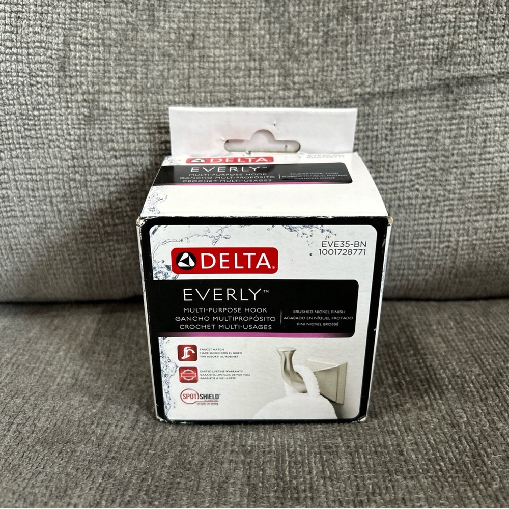 Delta Everely Collection Multi-Purpose Robe Towel Hook Brushed Nickel EVE35-BN